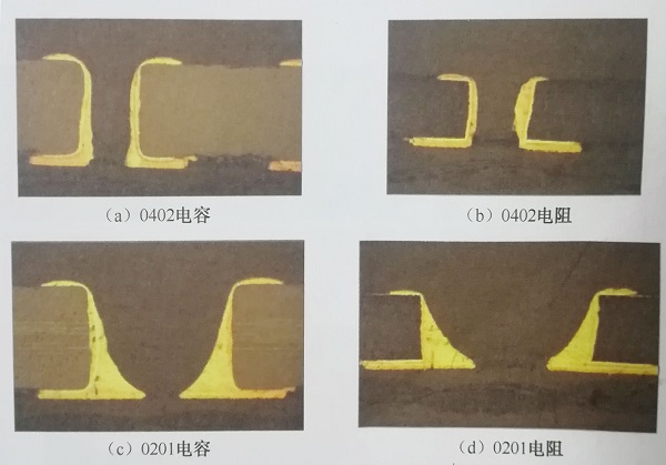 0402、0201最小焊盤(pán)間距試驗